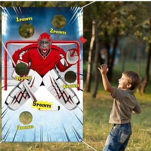 Ice Hockey Toss Games / Decorations Banner Backdrop
